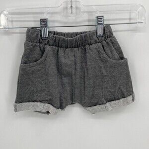 Boys Batman Gray Cuffed Sweat Shorts Pockets Elastic Waist 18 months New